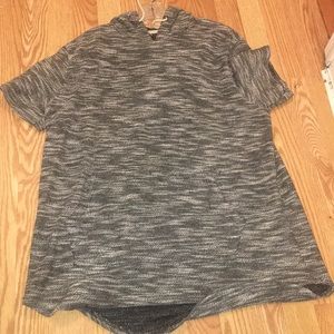 Grey hooded shirt